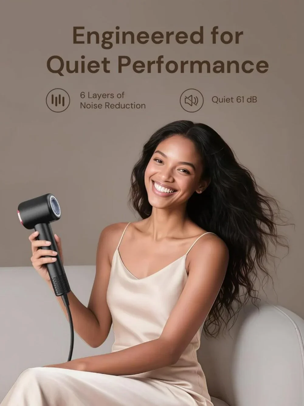 Fast Drying Hair Dryer with Diffuser & Concentrator - Salon Quality Styling Tool